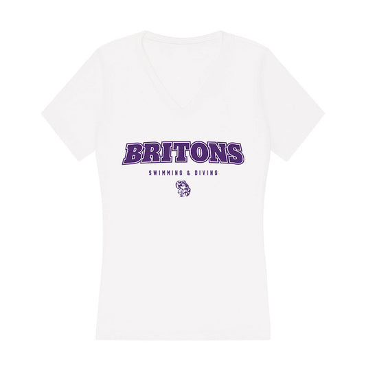 Albion - NCAA Men's Swimming & Diving : Cameron Thompson - Women's V-Neck T-Shirt-0