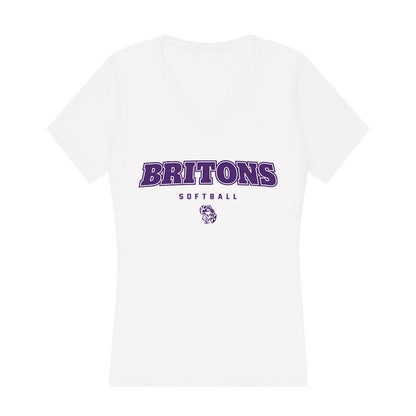 Albion - NCAA Softball : Sydney Schoenborn - Women's V-Neck T-Shirt-0