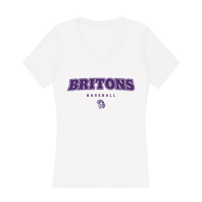 Albion - NCAA Baseball : Alex DeFinis - Women's V-Neck T-Shirt-0