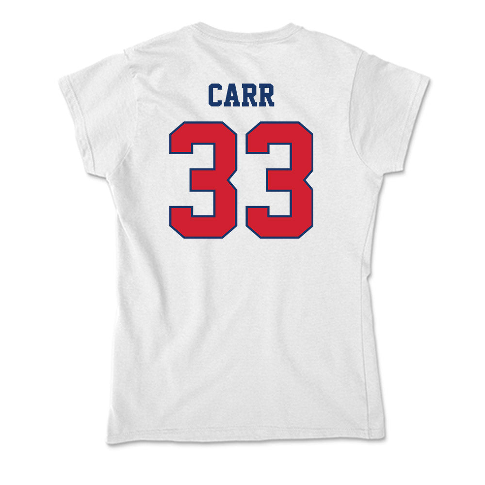 Francis Marion - NCAA Acrobatics & Tumbling : Janae Carr - Soft Style Women’s T-Shirt-1