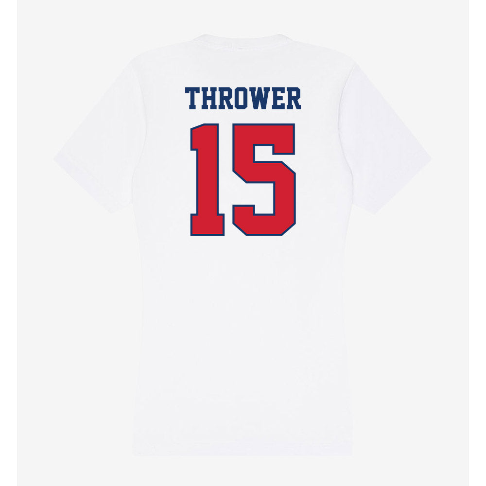 Francis Marion - NCAA Softball : Anderson Thrower - Women's V-Neck T-Shirt-1