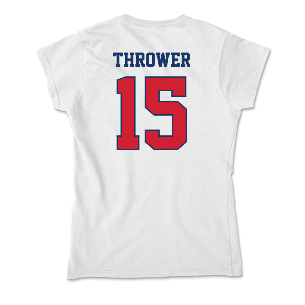 Francis Marion - NCAA Softball : Anderson Thrower - Soft Style Women’s T-Shirt-1