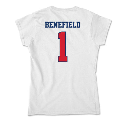 Francis Marion - NCAA Women's Basketball : Jaliyah Benefield - Soft Style Women’s T-Shirt-1