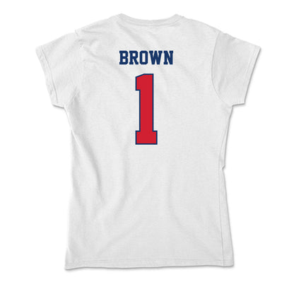 Francis Marion - NCAA Acrobatics & Tumbling : Mikayla Brown - Soft Style Women’s T-Shirt-1