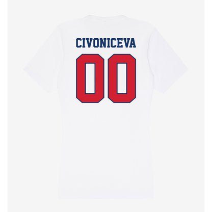 Francis Marion - NCAA Softball : Tallulah Civoniceva - Women's V-Neck T-Shirt-1