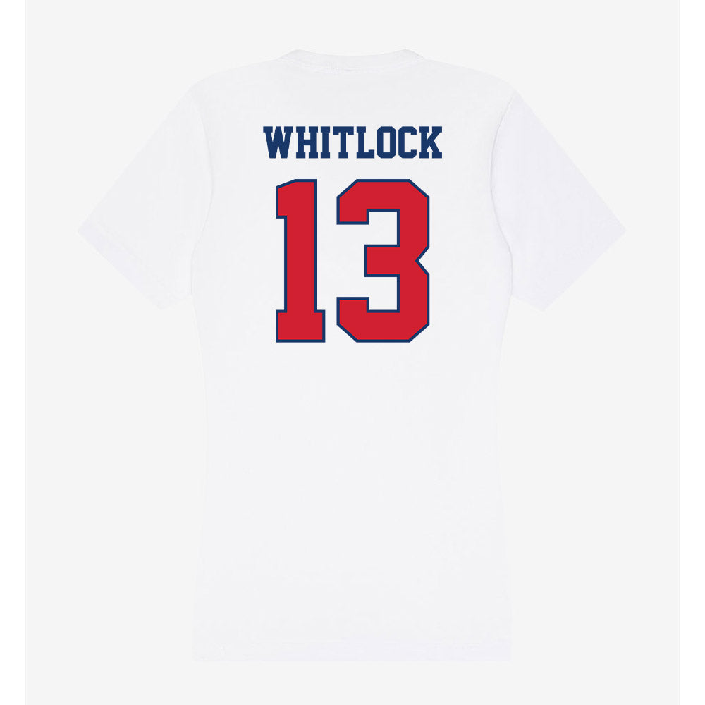 Francis Marion - NCAA Acrobatics & Tumbling : Hallie Whitlock - Women's V-Neck T-Shirt-1
