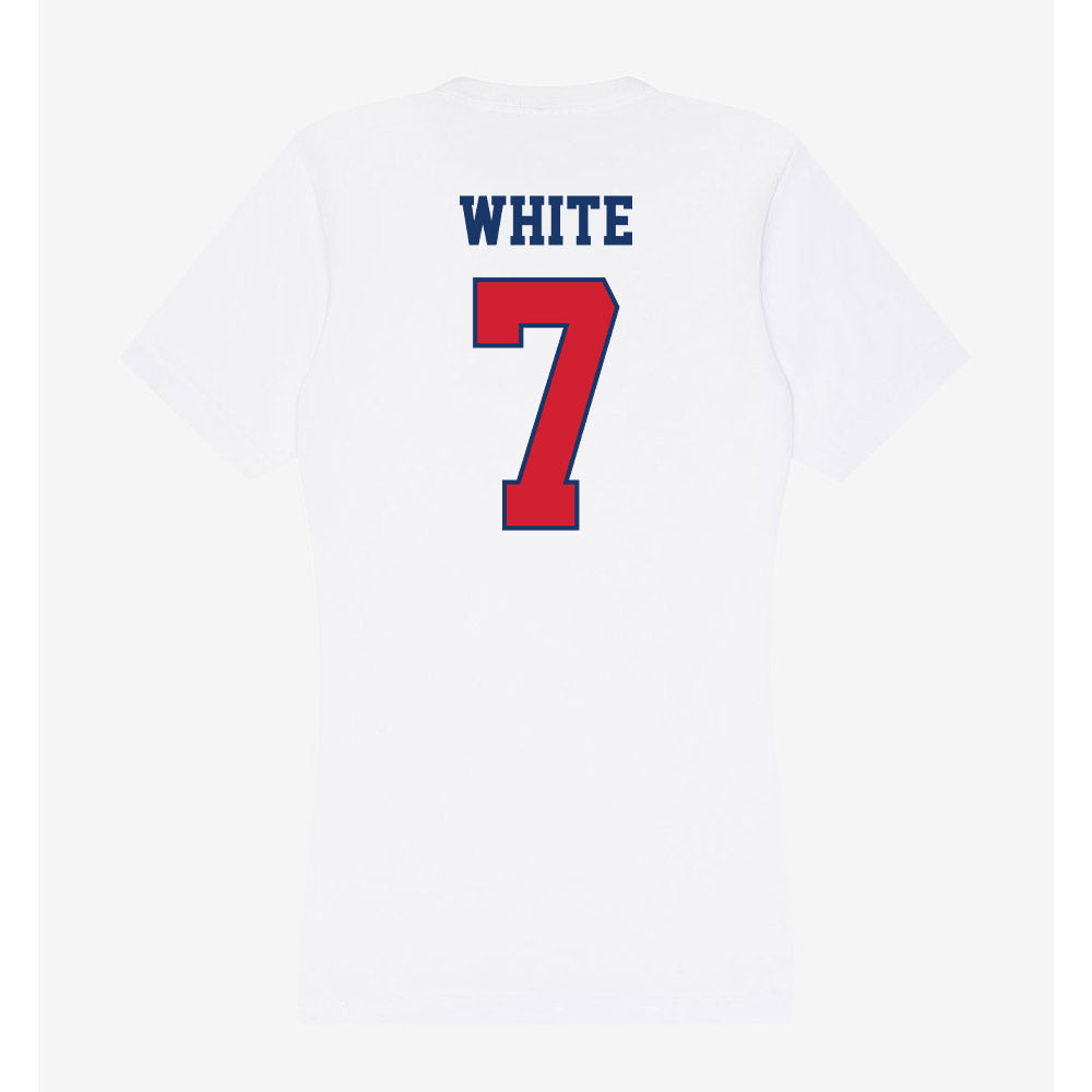 Francis Marion - NCAA Softball : Madalyn White - Women's V-Neck T-Shirt-1