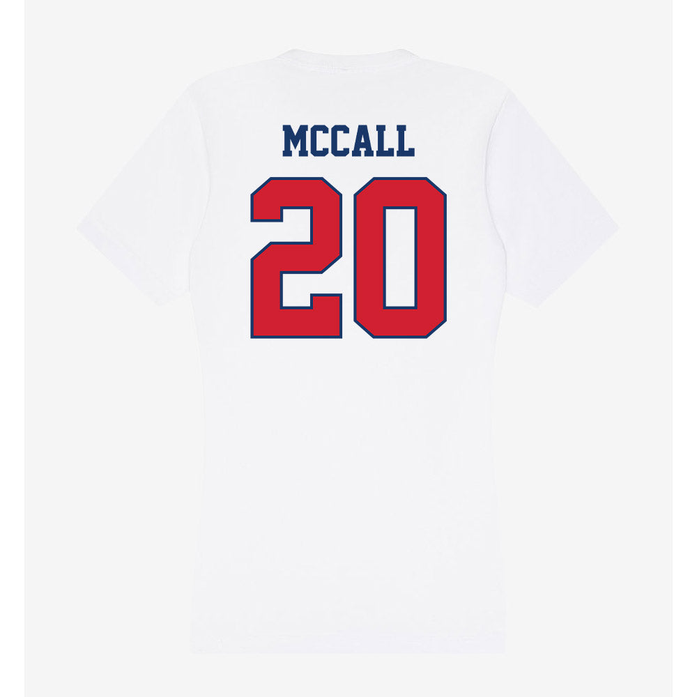 Francis Marion - NCAA Men's Basketball : Kameron McCall - Women's V-Neck T-Shirt-1