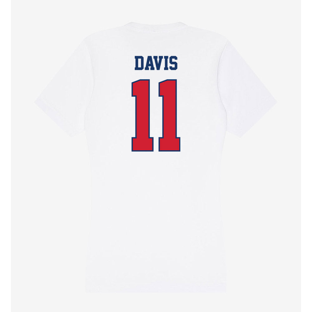 Francis Marion - NCAA Men's Basketball : Kennard Davis - Women's V-Neck T-Shirt-1