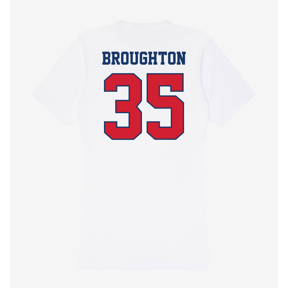 Francis Marion - NCAA Men's Basketball : Jaden Broughton - Women's V-Neck T-Shirt-1