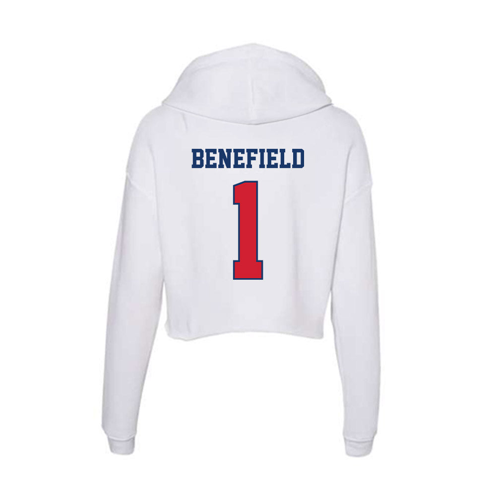 Francis Marion - NCAA Women's Basketball : Jaliyah Benefield - Women's Crop Fleece Hoodie-1