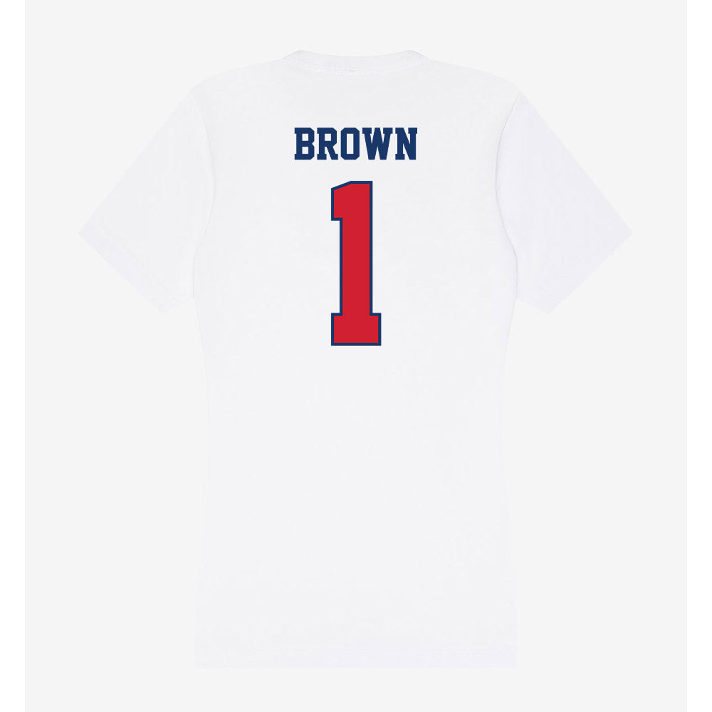 Francis Marion - NCAA Acrobatics & Tumbling : Mikayla Brown - Women's V-Neck T-Shirt-1