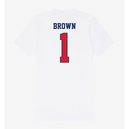 Francis Marion - NCAA Acrobatics & Tumbling : Mikayla Brown - Women's V-Neck T-Shirt-1
