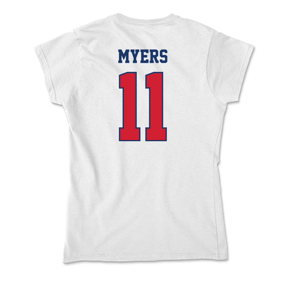 Francis Marion - NCAA Women's Basketball : Tyra Myers - Soft Style Women’s T-Shirt-1
