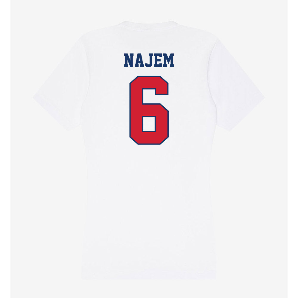 Francis Marion - NCAA Men's Soccer : Toufik Najem - Women's V-Neck T-Shirt-1