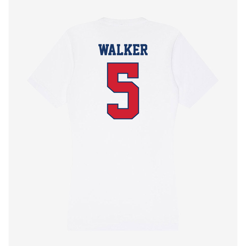 Francis Marion - NCAA Women's Basketball : Angel Walker - Women's V-Neck T-Shirt-1