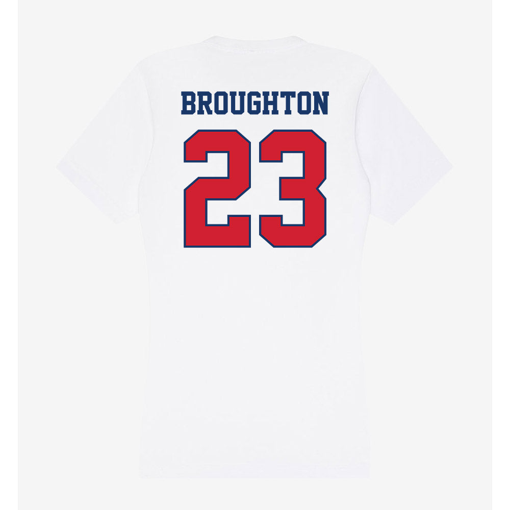 Francis Marion - NCAA Men's Basketball : Jaden Broughton - Women's V-Neck T-Shirt-1
