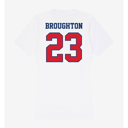 Francis Marion - NCAA Men's Basketball : Jaden Broughton - Women's V-Neck T-Shirt-1