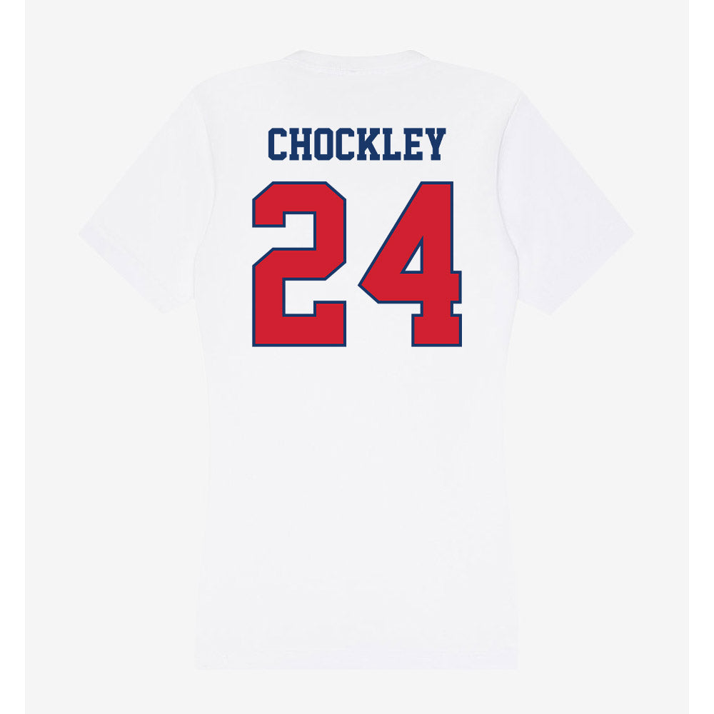 Francis Marion - NCAA Women's Basketball : Bentlee Chockley - Women's V-Neck T-Shirt-1