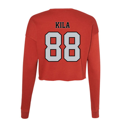 CSUN - NCAA Softball : Mackenzie Kila - Women's Cropped Crew Fleece-1