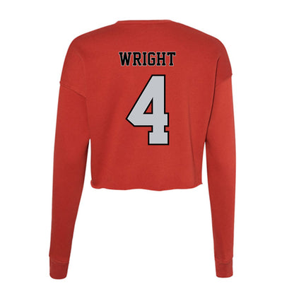 CSUN - NCAA Softball : TaTiannah Wright - Women's Cropped Crew Fleece-1