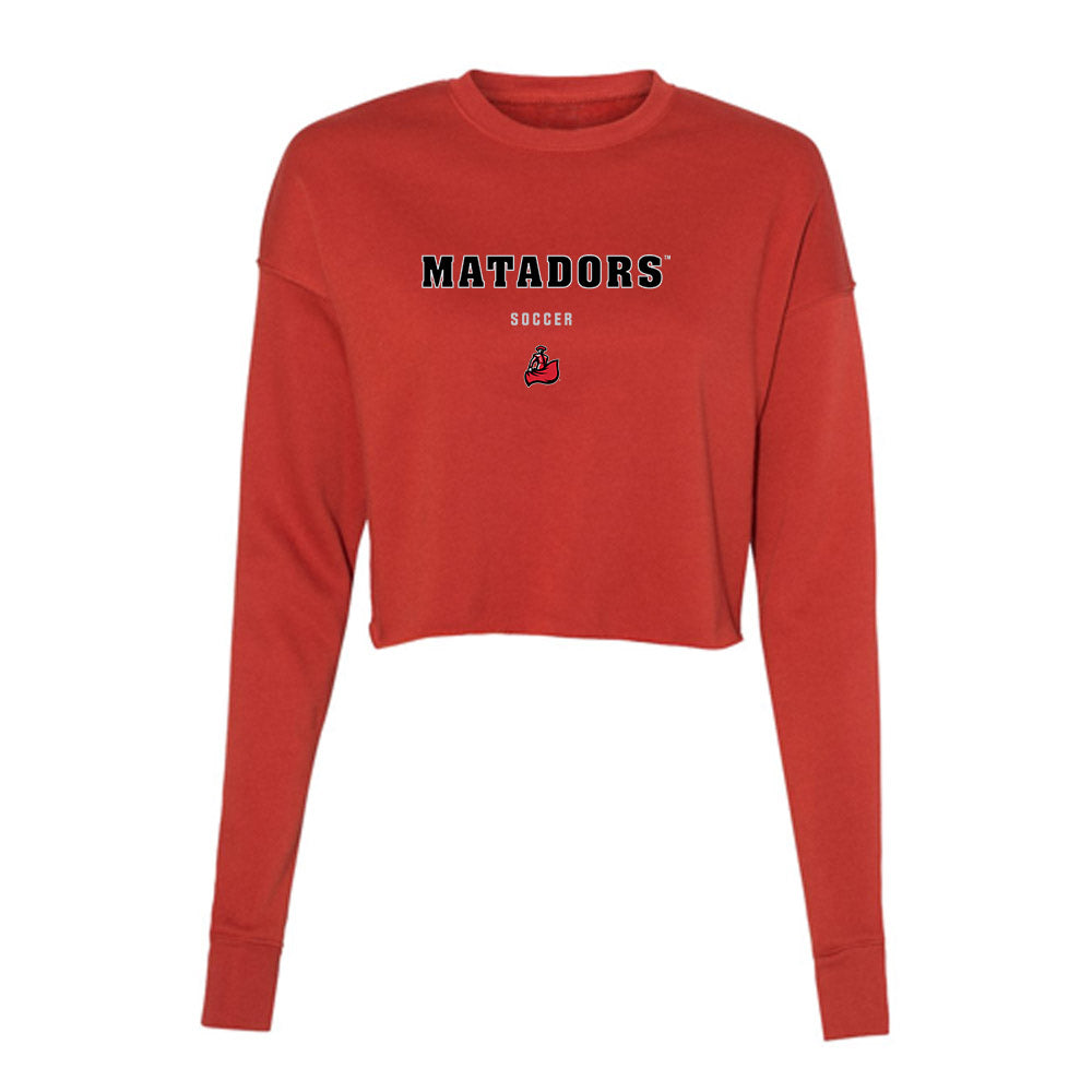 CSUN - NCAA Men's Soccer : Yart Van Lieshout - Women's Cropped Crew Fleece-0