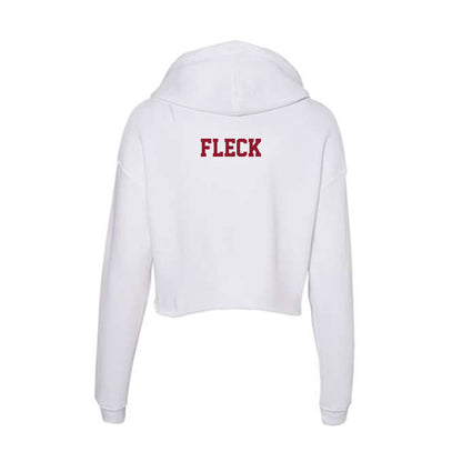 Lafayette College - NCAA Women's Swimming & Diving : Kristina Fleck - Women's Crop Fleece Hoodie-1