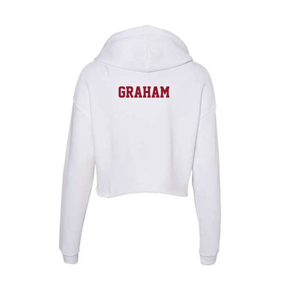 Lafayette College - NCAA Women's Cross Country : Braelyn Graham - Women's Crop Fleece Hoodie-1