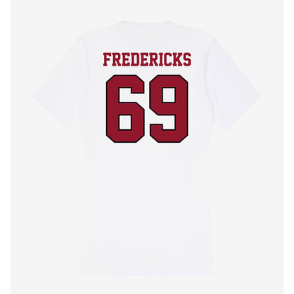 Lafayette College - NCAA Football : Jaivale Fredericks - Women's V-Neck T-Shirt-1