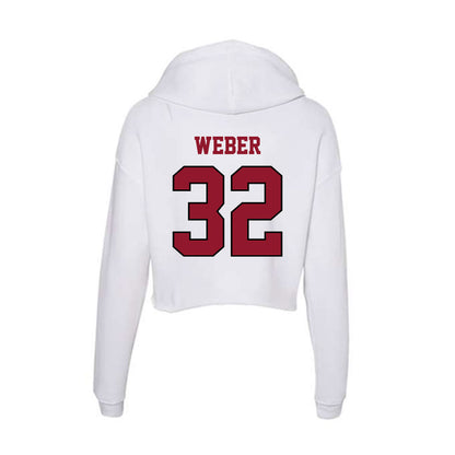 Lafayette College - NCAA Football : Ethan Weber - Women's Crop Fleece Hoodie-1