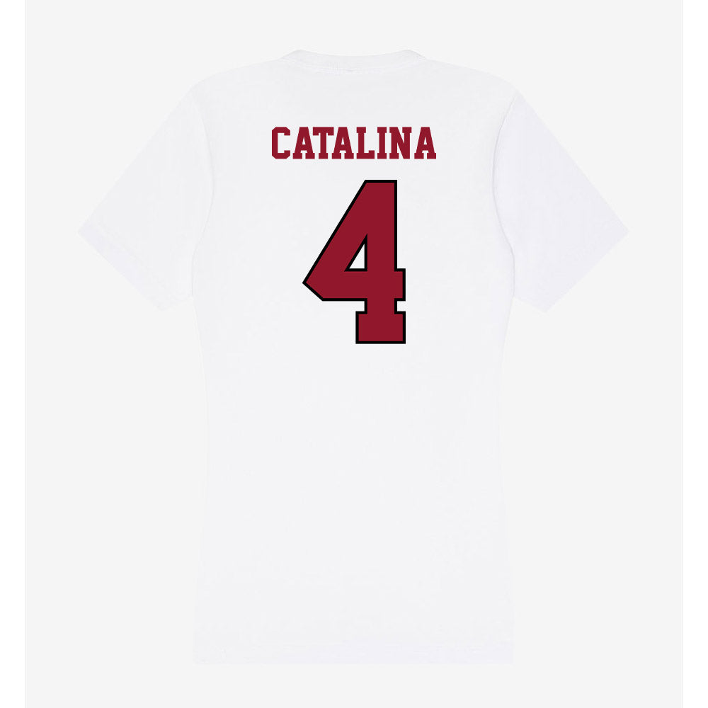 Lafayette College - NCAA Softball : Olivia Catalina - Women's V-Neck T-Shirt-1