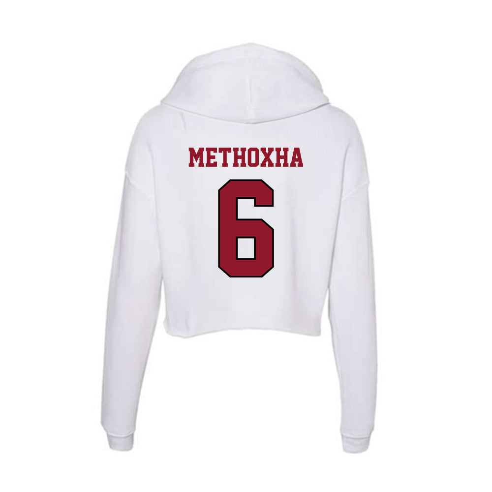 Lafayette College - NCAA Women's Soccer : Era Methoxha - Women's Crop Fleece Hoodie-1