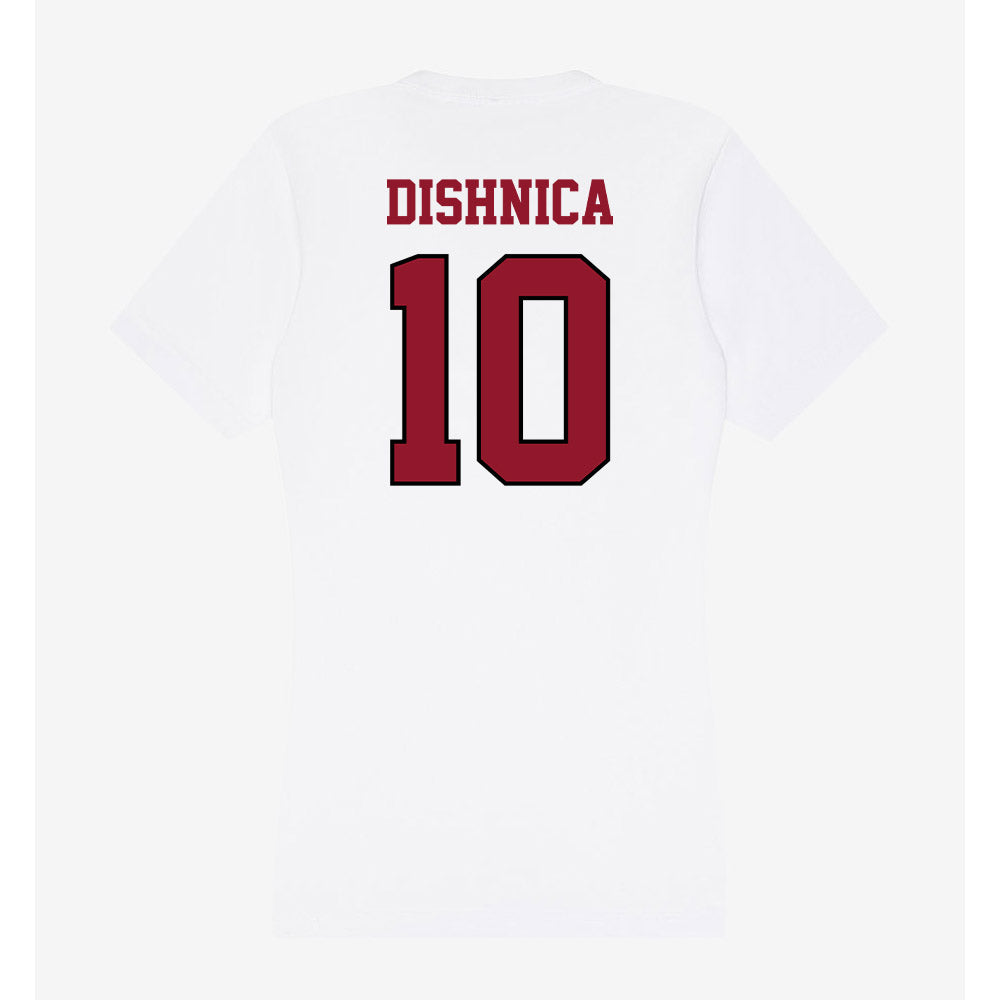 Lafayette College - NCAA Men's Soccer : Samir Dishnica - Women's V-Neck T-Shirt-1