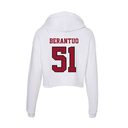 Lafayette College - NCAA Football : Maddox Berantuo - Women's Crop Fleece Hooded Sweatshirt-1