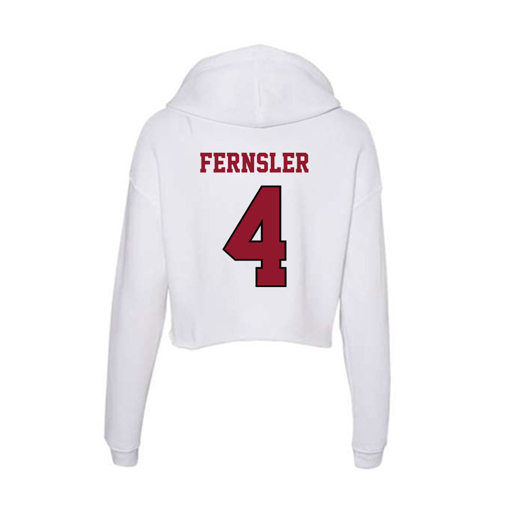 Lafayette College - NCAA Baseball : Boden Fernsler - Women's Crop Fleece Hoodie-1
