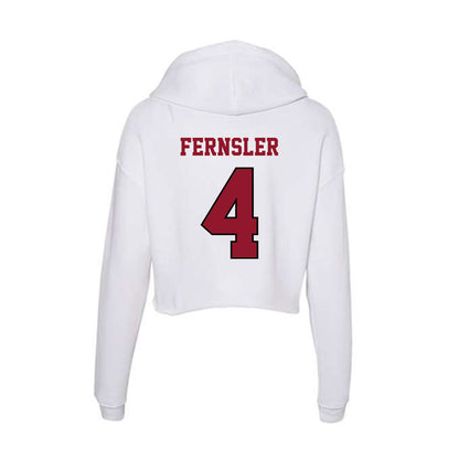 Lafayette College - NCAA Baseball : Boden Fernsler - Women's Crop Fleece Hoodie-1