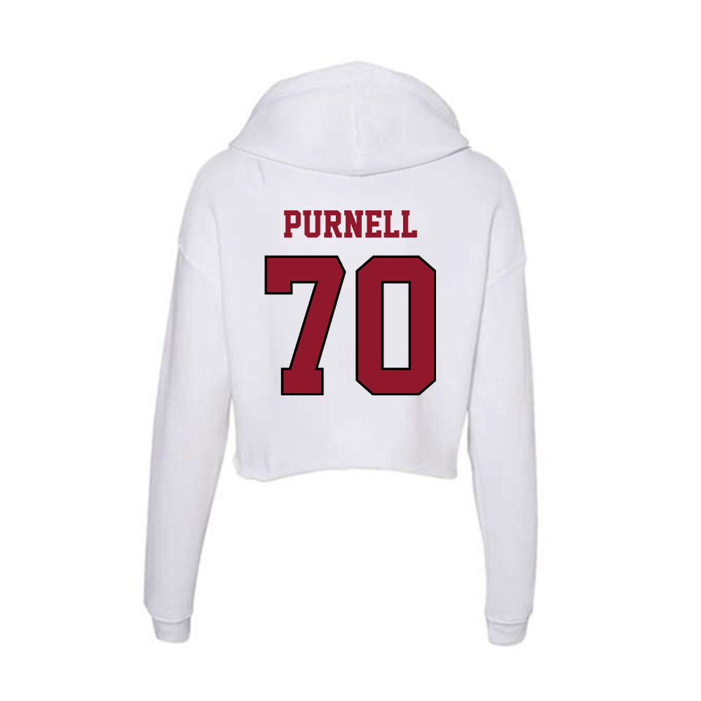Lafayette College - NCAA Football : Quinn Purnell - Women's Crop Fleece Hoodie-1
