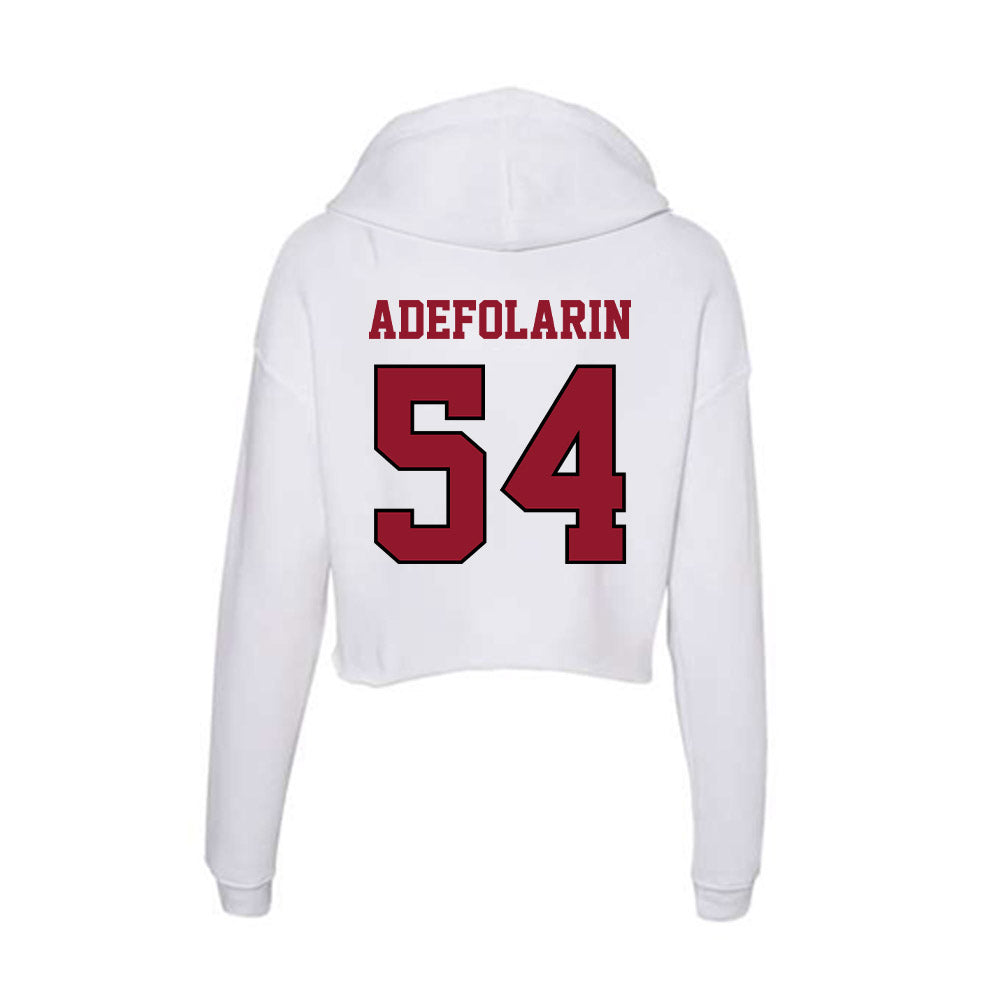 Lafayette College - NCAA Football : Daniel Adefolarin - Women's Crop Fleece Hoodie-1