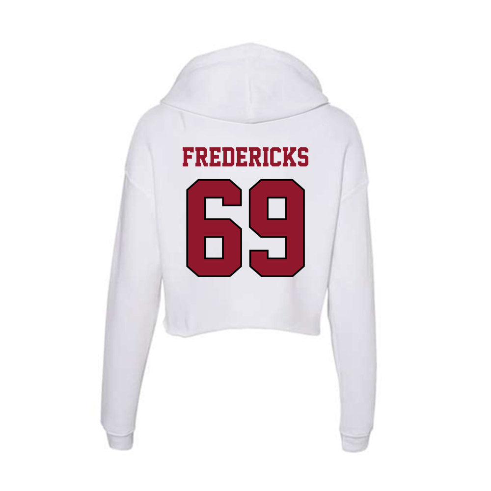 Lafayette College - NCAA Football : Jaivale Fredericks - Women's Crop Fleece Hoodie-1