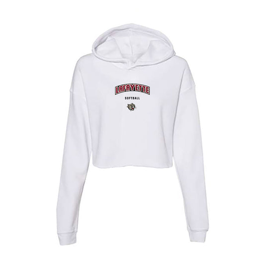 Lafayette College - NCAA Softball : Olivia Catalina - Women's Crop Fleece Hoodie-0