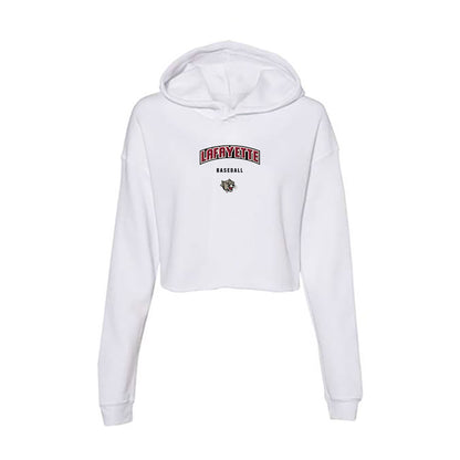 Lafayette College - NCAA Baseball : Jack Mislan - Women's Crop Fleece Hoodie-0