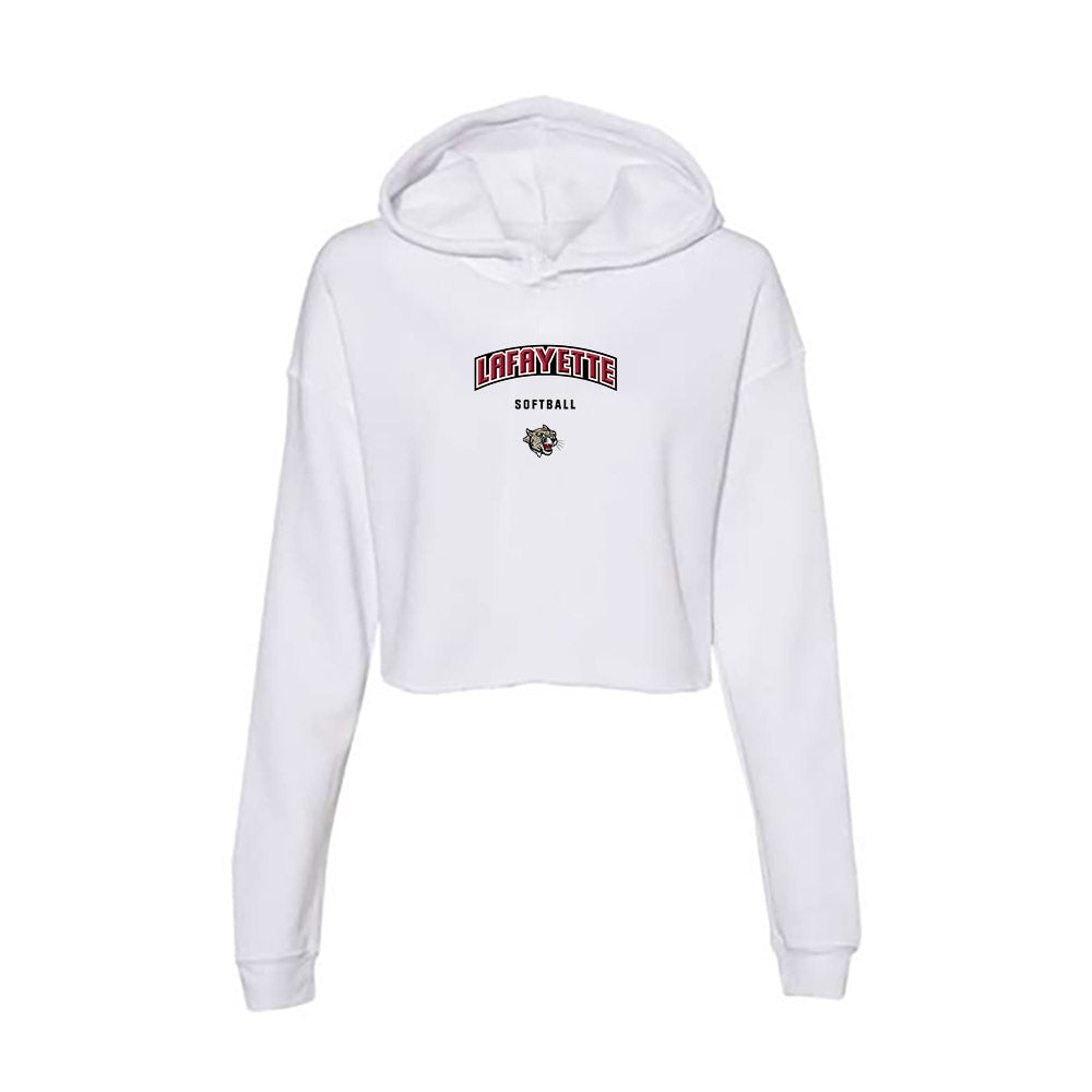 Lafayette College - NCAA Softball : Danielle Rosner - Women's Crop Fleece Hoodie-0