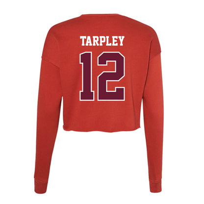 AAMU - NCAA Baseball : William Tarpley - Women's Cropped Crew Fleece-1