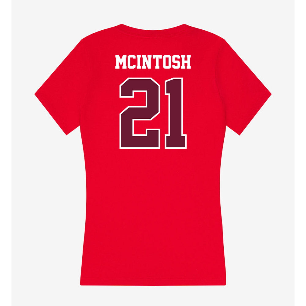 AAMU - NCAA Women's Basketball : Sumayah McIntosh - Women's V-Neck T-Shirt-1