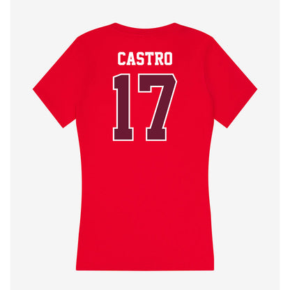 AAMU - NCAA Baseball : Isaac Castro - Women's V-Neck T-Shirt-1