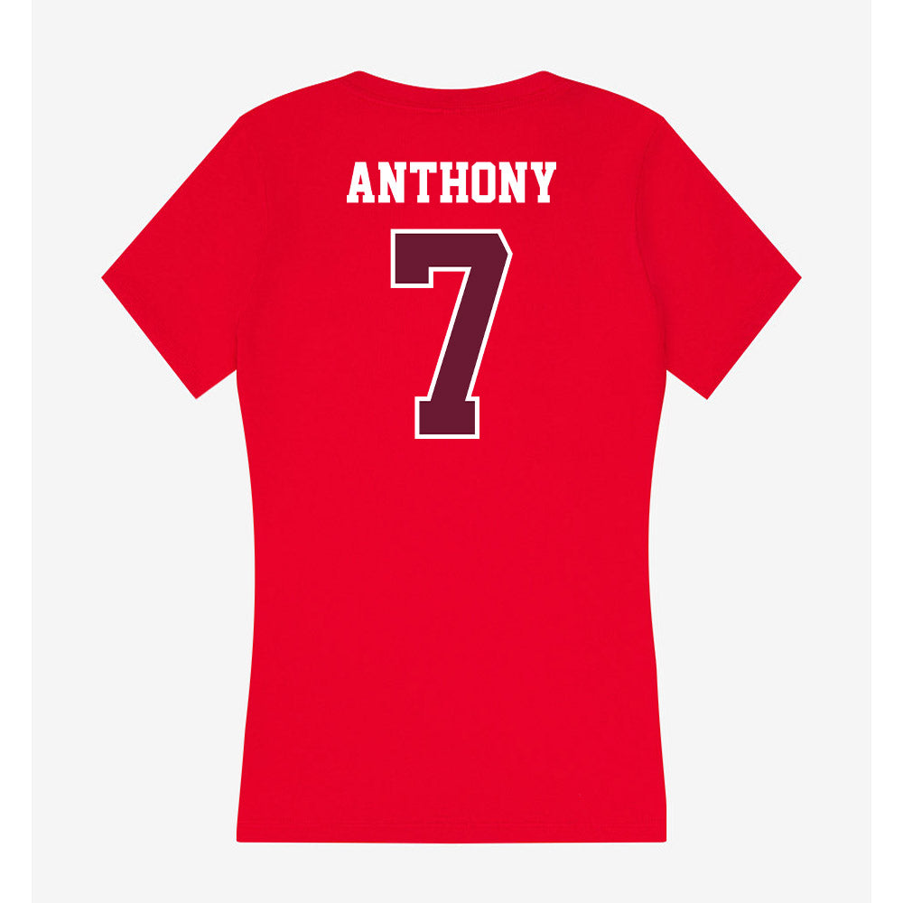 AAMU - NCAA Women's Soccer : Jhelysse Anthony - Women's V-Neck T-Shirt-1