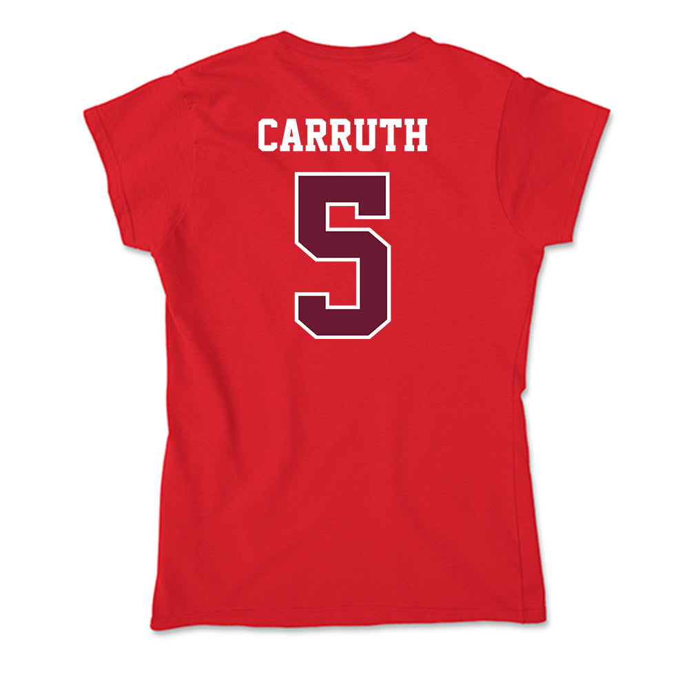AAMU - NCAA Men's Basketball : Jalen Carruth - Soft Style Women’s T-Shirt-1