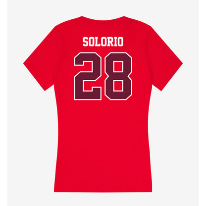 AAMU - NCAA Softball : Mariah Solorio - Women's V-Neck T-Shirt-1