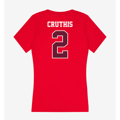 AAMU - NCAA Softball : Grace Cruthis - Women's V-Neck T-Shirt-1