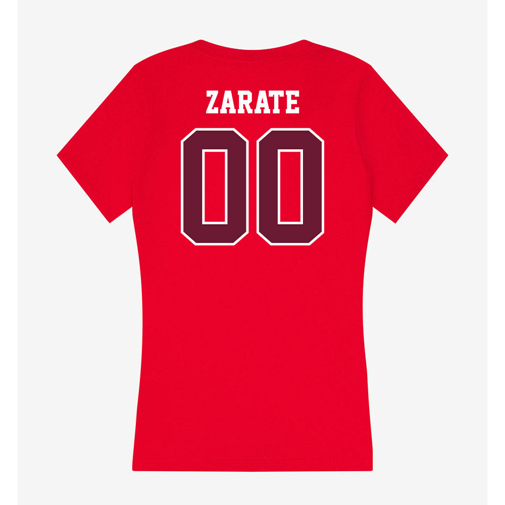 AAMU - NCAA Softball : Arianna Zarate - Women's V-Neck T-Shirt-1